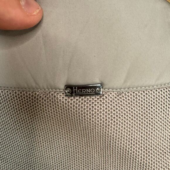 NWT Herno Men's Gilet Mixed Media Zippered Vest Knit Padded Beige/Tan Size 52 - Picture 8 of 10